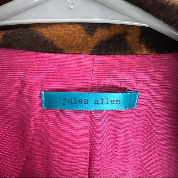 Jules Allen Giraffe Print Coat Vintage Y2K Womens Size Medium - Picture 3 of 10
